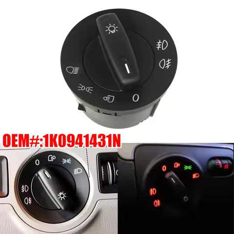 1K0941431AS 1K0941431N For VW Golf V 5 VI 6 Passat B6 CC Headlight Fog Light Control Switch Knob Hig