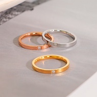 แหวนนิ้วก้อย หน้าบาง แหวนวงใหญ่ แหวนพร้อมส่ง  แหวนหน้าเหลี่ยม แหวนเพชร/แหวนสแตนเลส แหวนผู้หญิง เคลือบทองเค