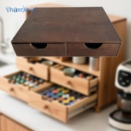 [Shamjina] Tea Storage Organizer Modern Wooden Coffee Capsule Holder Cupboard Storage Organizer for 
