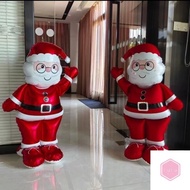 61 Inches 4D Santa Claus Foil Balloon - Merry Christmas Party Decoration Stand