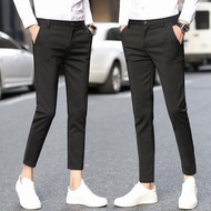 【zhencheng001.my】 秋春季男士休闲分裤子男西装裤九分裤男修身西装裤小脚西裤商务Autumn and Spring Men's Casual -point Pants Men's Sui