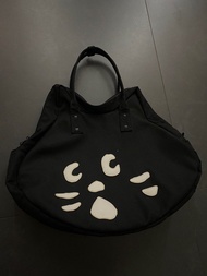 ❤️Japan Ne-net black colour CAT shopping bag Mercibeaucoup nylon handbag bag 超好用輕身黑色貓貓拉鏈購物袋 手袋 環保袋