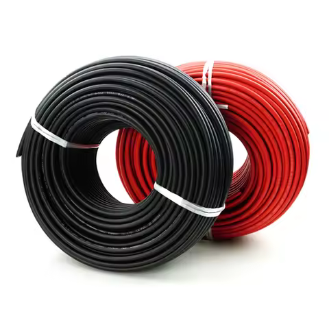 Solar PV Cable DC Wire/TUV Cable for PV Panels Connection Red Black 14/12/10 AWG 2.5mm2 4mm2 6mm2 10
