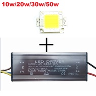 1Set Real Watt 10W 20W 30W 50W COB LED Integrated Lamp Chip with LED power supply driver For LED Flo