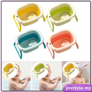 [PrettyiaMY] Foldable Baby Bath Tub Thermometer 64x45x33cm with No Slip Feet Baby Bathtub
