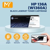 HP 136A / W1360A LASERJET PRO BLACK TONER CARTRIDGE / FOR PRINTER MODELS : M211d/M211dw/M236d/M236sd