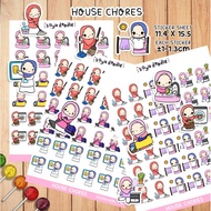House Chores Planner Stickers HouseChores Washing Dishes Laundry Housewife  Clean House Local Artist