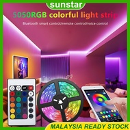 Bluetooth led light strip 5050 rgb light Music Sync lampu led light flexible led strip light with Re