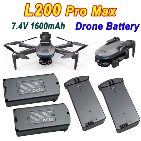 LYZRC L200 PRO MAX 4K Drone Original Battery 7.4V 1600mAh For L200 PRO MAX RC Quadcopter Battery Dro