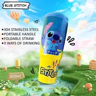 BOTOM 900ML Capybara Tumbler With Straw 304 Stainless Steel Cute Botol Air Tahan Sejuk Kapibara