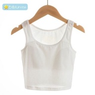 【全新】白色夏季冰絲文胸青春期學生小學生中學生少女高中生小背心發育內衣無鋼圈透氣內衣膚色白色薄棉bra背心