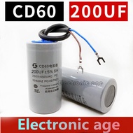CD60มอเตอร์ Capacitor เริ่มต้น250MFD 150Uf 200Uf 250Uf 300Uf 350Uf 400Uf 250VAC สำหรับมอเตอร์กระแสตร