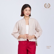 C&D womans jacket Minimal Red แจ็คเก็ตผู้หญิง ทรงหลวม คอปีน สีแดง CBACRE