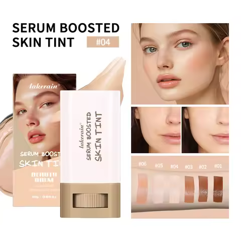 Beauty Balm Serum Boosted Skin Tint Foundation Stick Smooth Plumper Hight Coverage Travel Bronze Fou