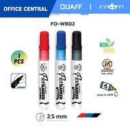 FO-WB02 FlexOffice Whiteboard Marker 1pc Refillable Black 2.5mm Nip | OCT