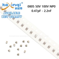 (20pcs) 0805 SMD 50V 100V NP0 Capacitor 0.47pF 1pF 1.8pF 2.7pF 3.3pF 6.8pF 10pF  22pF 33pF 47pF 68pF