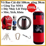 Boxing punching bag, 3-layer boxing punching bag, with MMA gloves, steel core Jumping Rope and Hook,