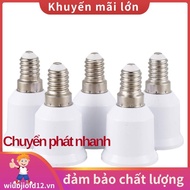 5 pcs E14, E27 Adapter Base Screw LED Light Bulb Bulb Socket Converter, White. wiubjiofd12vn