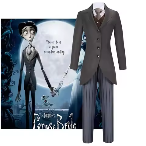 ABC123Anime Tim Burton Corpse Bride Victor Van Dort Cosplay Costume Uniform Suits Jacket Pants Outfi
