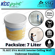 7L KCC EVA MAXX Interior Ceiling Wall Undercoat Emulsion Cat Kapur Air Putih Dinding Siling Dalam Rumah, Cat Ruang Tamu