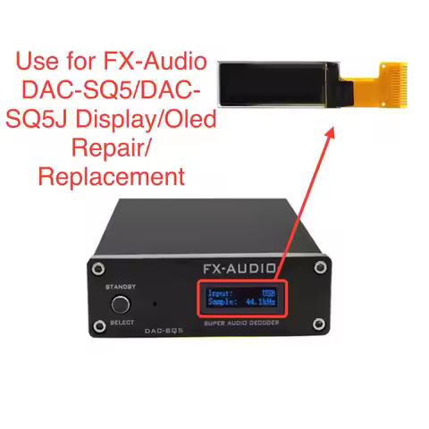 New Original FX-Audio DAC-SQ5/DAC-SQ5J Screen Oled Lcd Display replacement and repair