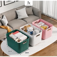 EzLife Luxury Storage Box with Handle Lid Large Capacity Wardrobe Multipurpose Stackable Kotak Penyi