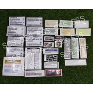 STICKER RESTORE YAMAHA RXZ Y15 125ZR HONDA EX5 REMEMBER COVER RANTAI PARAS BUNYI WARNING SHELL LOGO 