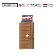 SECRID - RFID智能防盜真皮銀包 - Miniwallet - Premium Emboss Line 啡色 [平行進口]