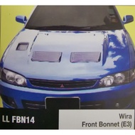 Wira/Satria  Bonnet Evo 3 (LL8320 Scoop Hidup Boleh Buka, LL8085 Scoop Mati Tak Boleh Buka) Fibre Without Paint