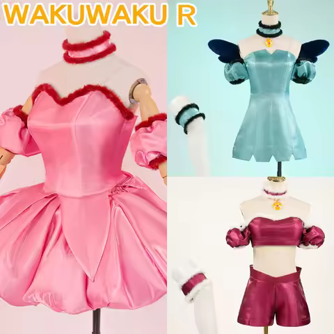 Momomiya Ichigo Aizawa Mint Fujiwara Zakuro Cosplay Costume Anime Tokyo Mew Mew WakuWaku-R Women Cut