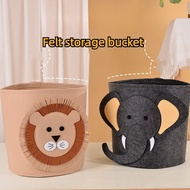 35*35CM Toy Storage Box Felt Storage Bucket Animal Tiger Kids Toys Clothes Elephant Storage Bag