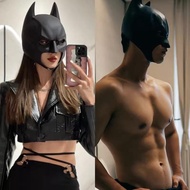 蝙蝠侠面具头套新款蝙蝠侠猫女面具头套蒙面人面仿真头套面具6.2 Batman Mask Headgear New Batman Catwoman Mask Headgear Masked Man Fa