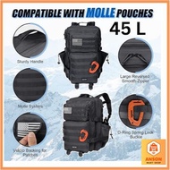 45L Army Military Outdoor School Camping Travel Attack Tactical Backpack Bag Trekking Hiking sport B