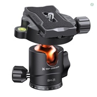 K&F CONCEPT BH-28L Ballhead Tripod Mount Adapter 28mm Large Ball Head Adapter with Quick Release Pla