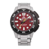 [Powermatic] Orient RA-AC0L02R M-Force Analog Automatic Red Dial Stainless Steel Divers 200M Men'S Watch