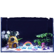🚓Fish Tank Landscape Full Set Small Fish Tank Package Decoration Flowers and Plants Bottom Coral Sea View Aquarium Decor