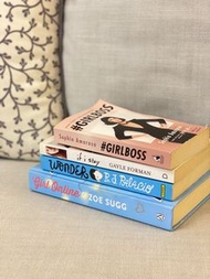 English books (#girlboss, if I stay, wonder, girl online) $100/all