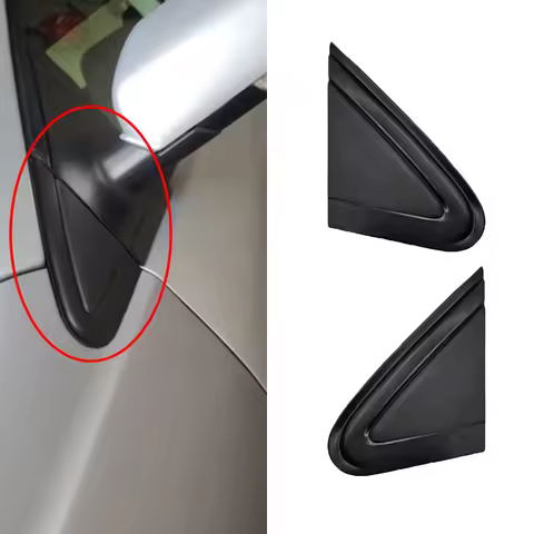 1/2X Exterior Wing Triangle Cover Rearview Mirror Trim For Vw Polo 4 9N3 Sedan Vento 2006-2010 6Q085