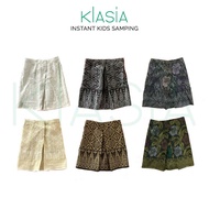KLasia Instant Kids Samping Songket Black White Silver Gold - Kain Sampin Budak Kanak-kanak Hitam Pu
