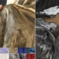 Gold/Silver Black Water Ripple Pleated Crepe Gauze Texture Reflective Gauze Stage Style Dress Costum