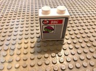 【點點小豆】lego 樂高積木 DUPLO 得寶 漫威系列 1x2 白色 綠惡魔  標誌 一個 如圖！