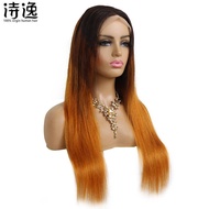 100% Rambut Manusia13 * 4renda Depan Rambut Manusia Asli Wig Penutup