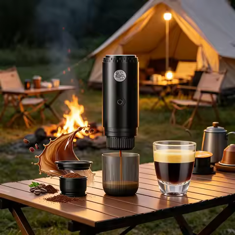 Portable 2-in-1/ 3-in-1 Coffee Machine Compatible for Capsule & Ground Coffee Cold Brew & Heated Cof
