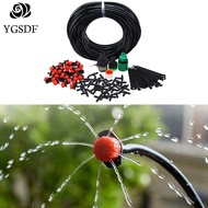 YGSDF 25m Garden Drip Irrigation Kit 30Pcs Adjustable Nozzles DIY Automatic Watering System Atomizing Nozzle Mister Dripper Patio Misting Plant Watering System Farmland