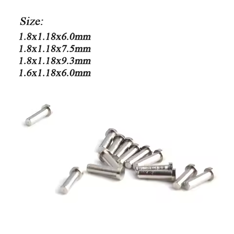 200pcs Eyeglass Single Rivets Single Metal Pin For Eyeglass Hinges Or Temples 1.18mm Diameter 7.5mm 