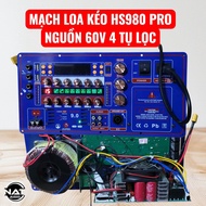 Mạch loa kéo công suất lớn HS980 nguồn 60V mạnh mẽ có quạt tản nhiệt