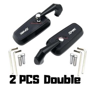 QJ Fortress 350 Motorcycle Side Mirror Vietnam Design Clear Glass 360 Adjustable Angle QJ Motor Fort