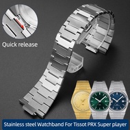 Stainless Steel Wristband Men Woman Bracelet for 1853 Tissot PRX Super Player WatchBand T137.407/137.410 Series Quick Release