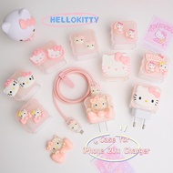 Cute Hello kitty Charger Protector Compatible for iphone 20w 18w 25w Charger Case cord protector for