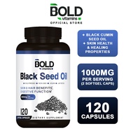 Bold Vitamins Black Seed Oil Supplement (120 Caps) Black Cumin Seed Oil 1000mg Softgel Capsules
